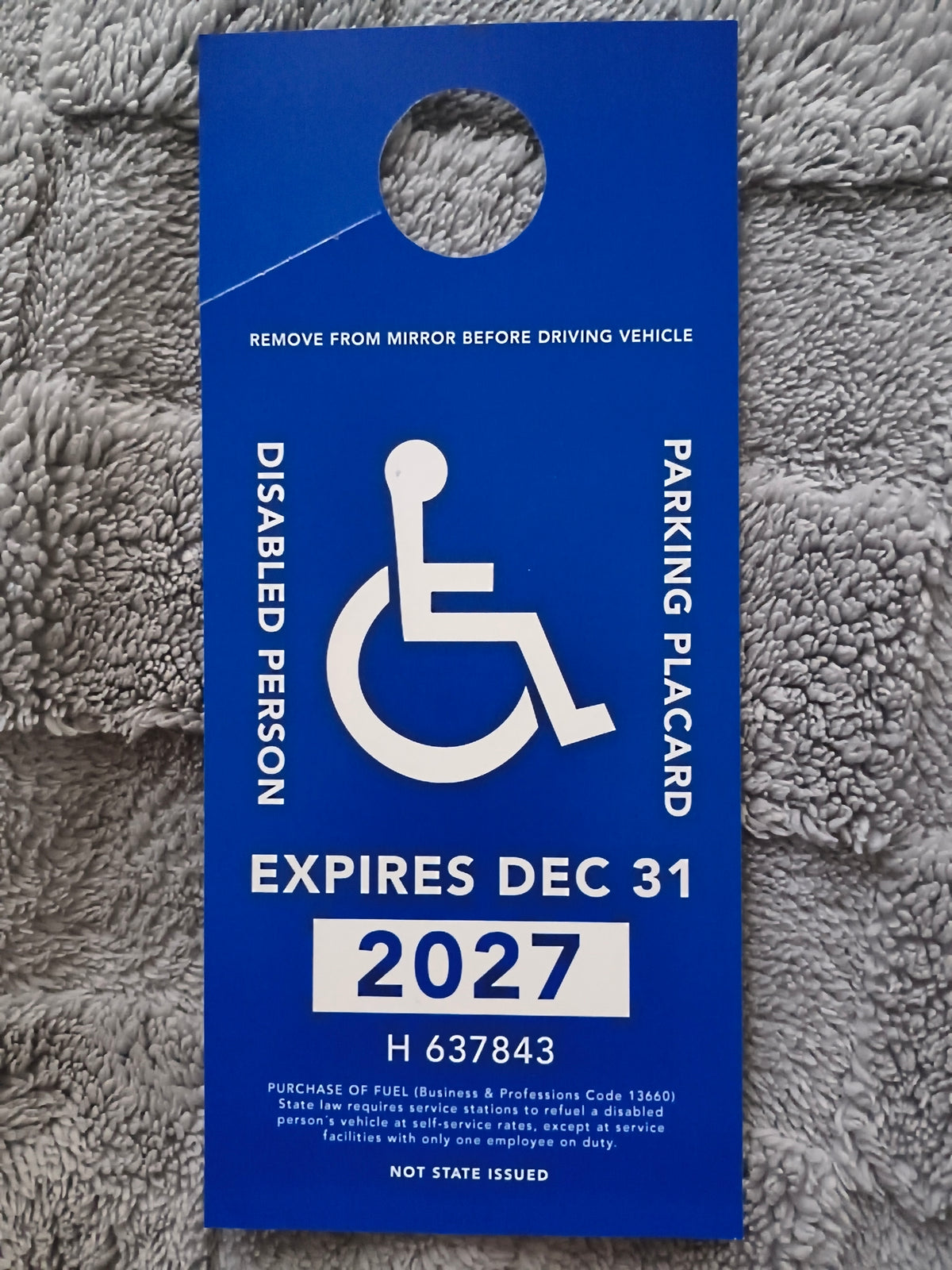 Generic Handicap Parking Permit