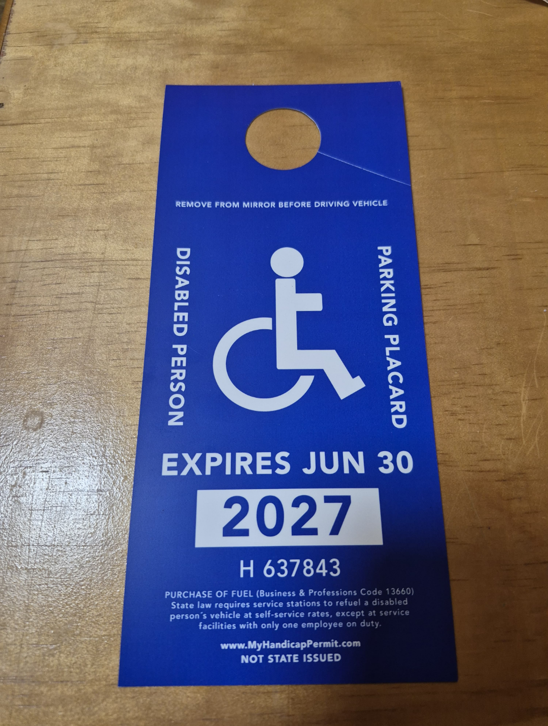 Generic Permit not state specific.