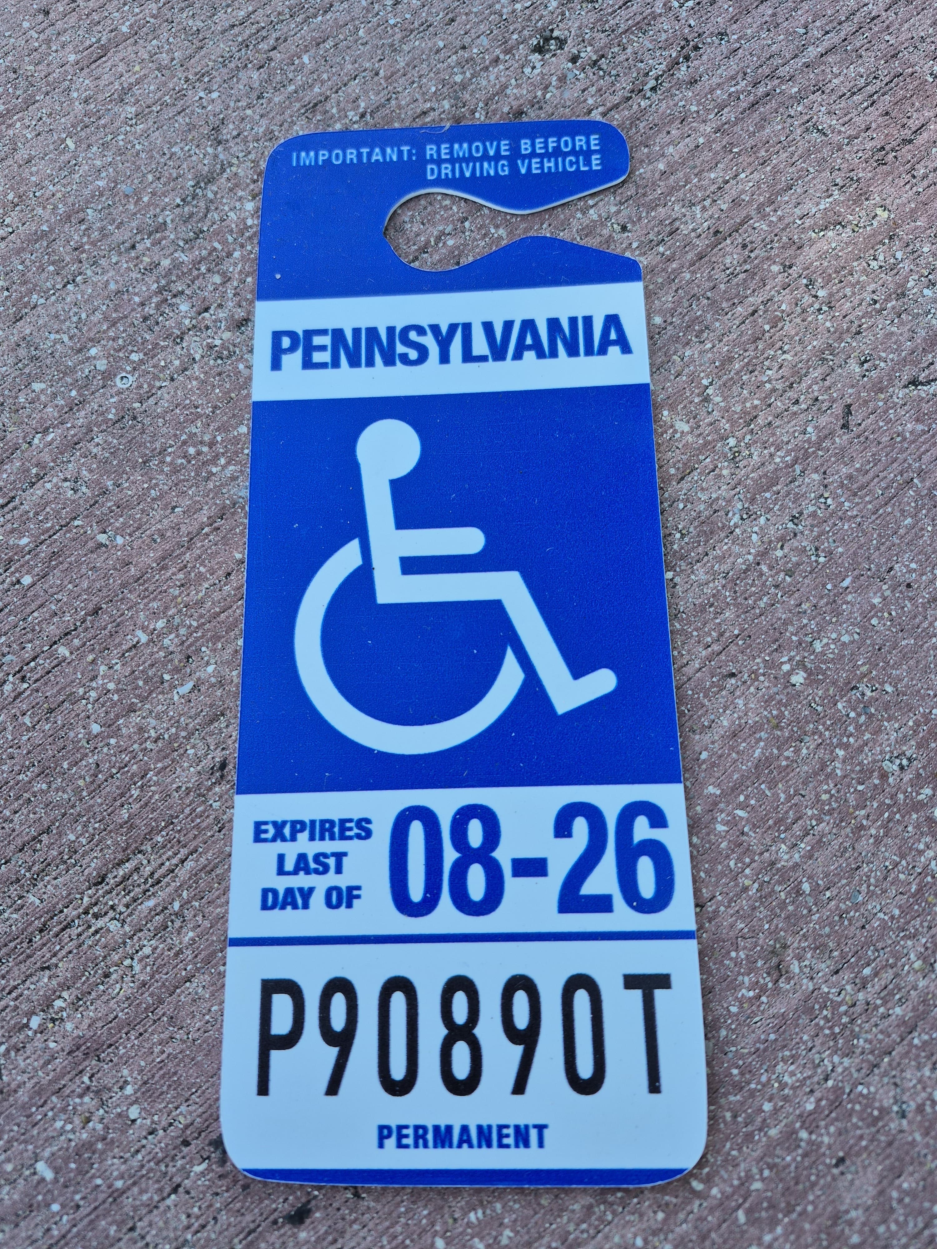 PA hang tag